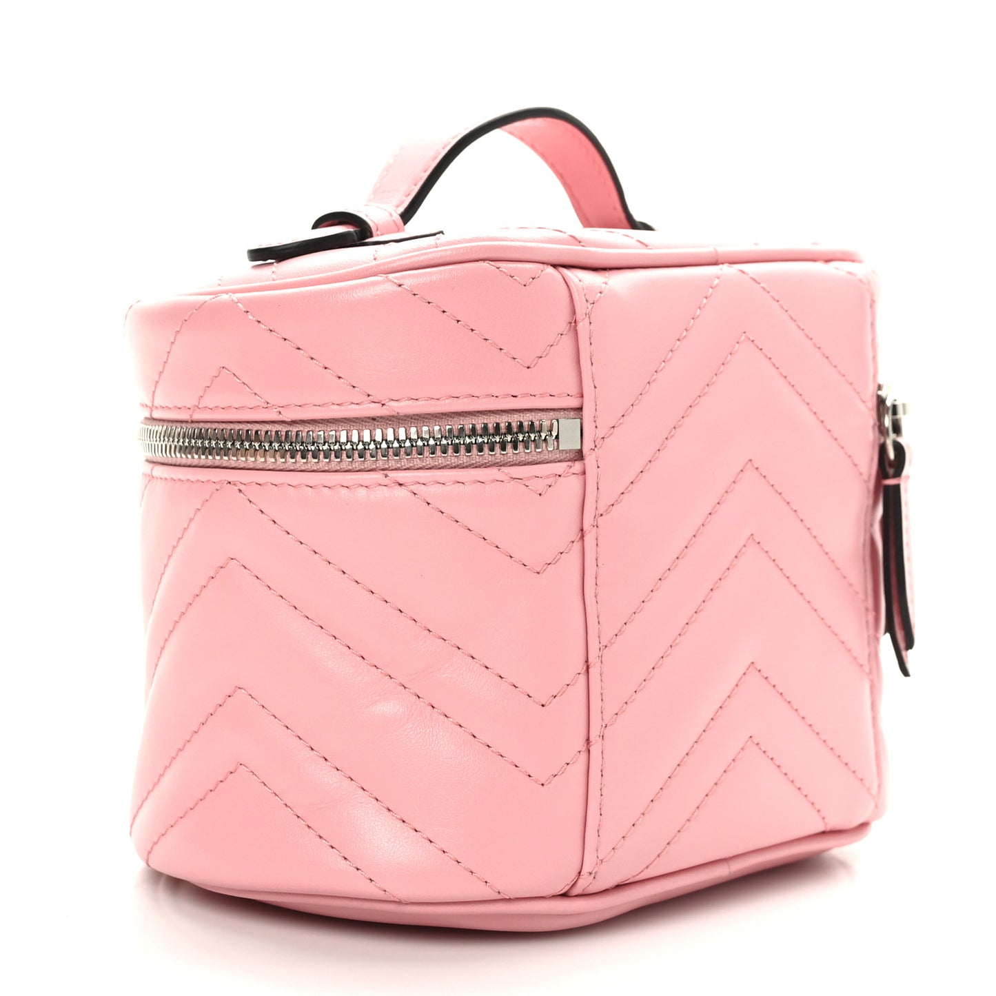 Calfskin Matelasse GG Marmont Vanity Cosmetic Case Wild Rose