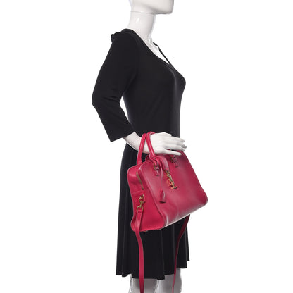 Saint Laurent Calfskin Small Monogram Cabas Fuchsia 2 of 5