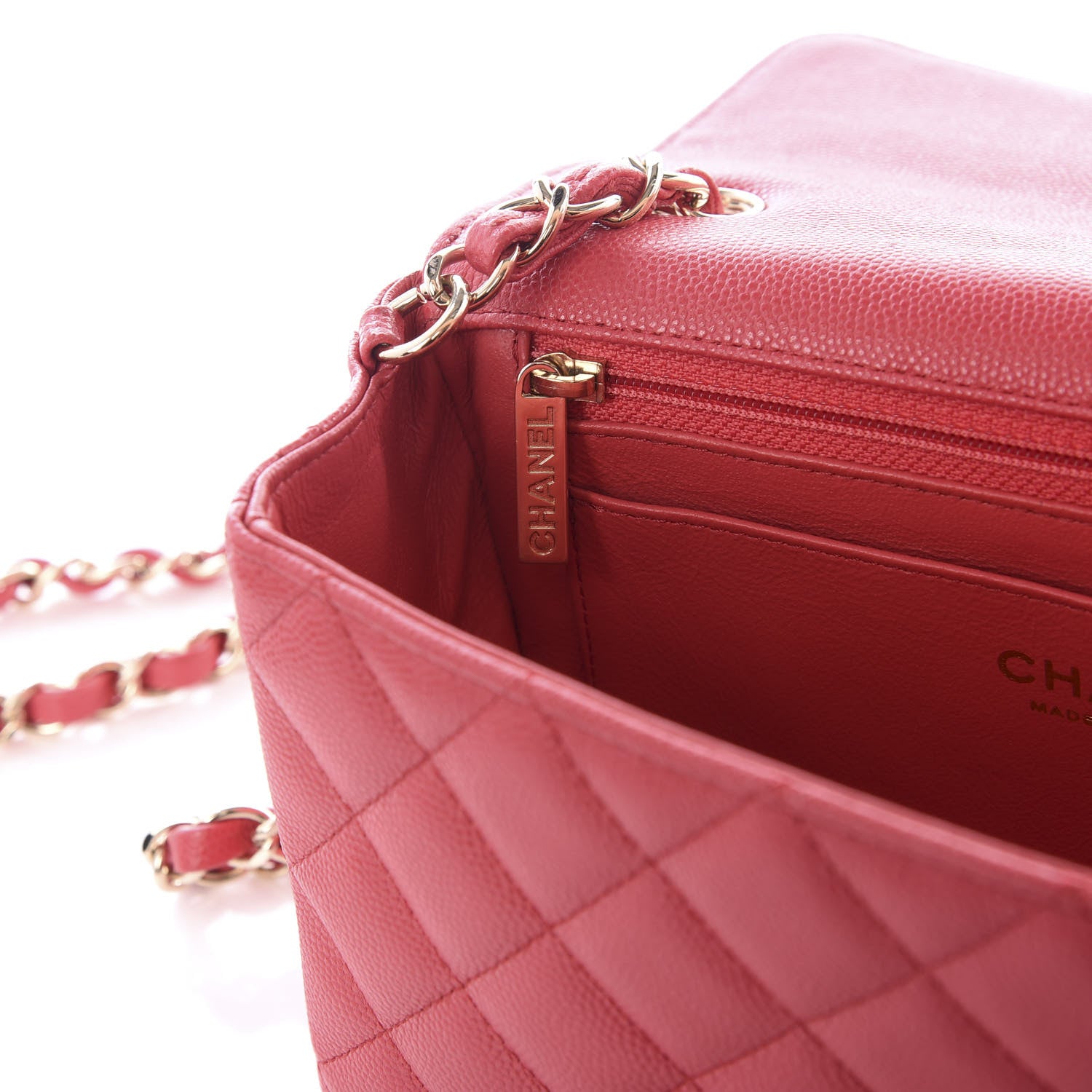 Chanel Caviar Quilted Mini Rectangular Flap Dark Pink 7 of 10
