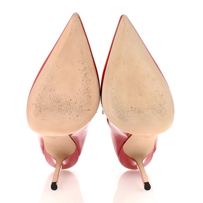 Jimmy Choo Patent Crystal Bing 100 Pumps 38 Red 6 of 9