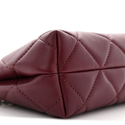 Chanel Lambskin Quilted Small Eyes On You Shopping Bag Dark Burgundy 9 of 11