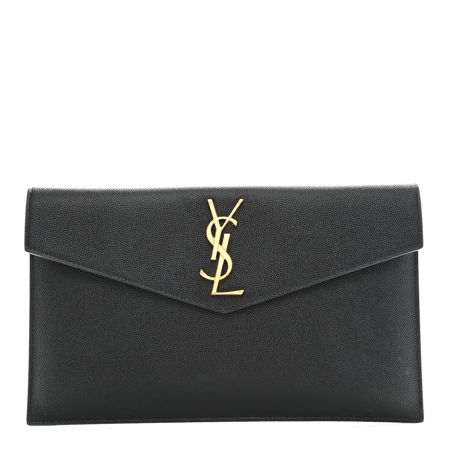 Saint Laurent Grain De Poudre Uptown Pouch Black 1 of 7