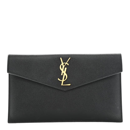 Saint Laurent Grain De Poudre Uptown Pouch Black 1 of 7