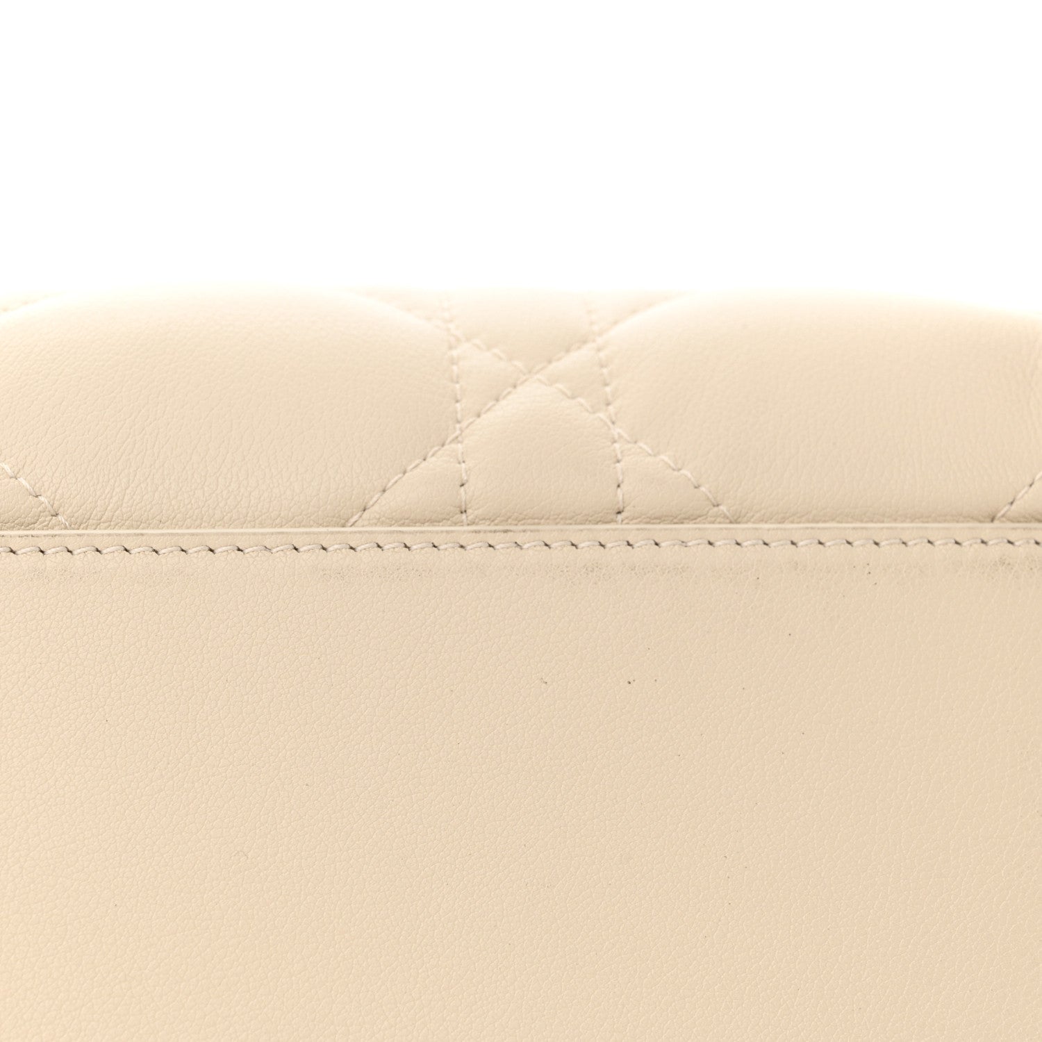 Christian Dior Calfskin Macrocannage Groove 20 Bag Dusty Ivory 12 of 13