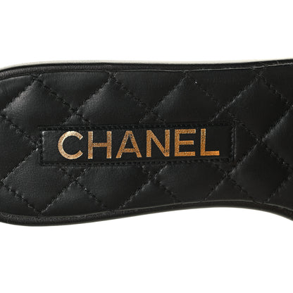 Chanel Lambskin Quilted CC Turnlock Sandals 38 Black 7 of 9