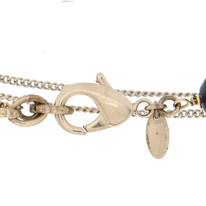 Chanel Pearl Beaded CC Long Necklace Navy 4 of 6