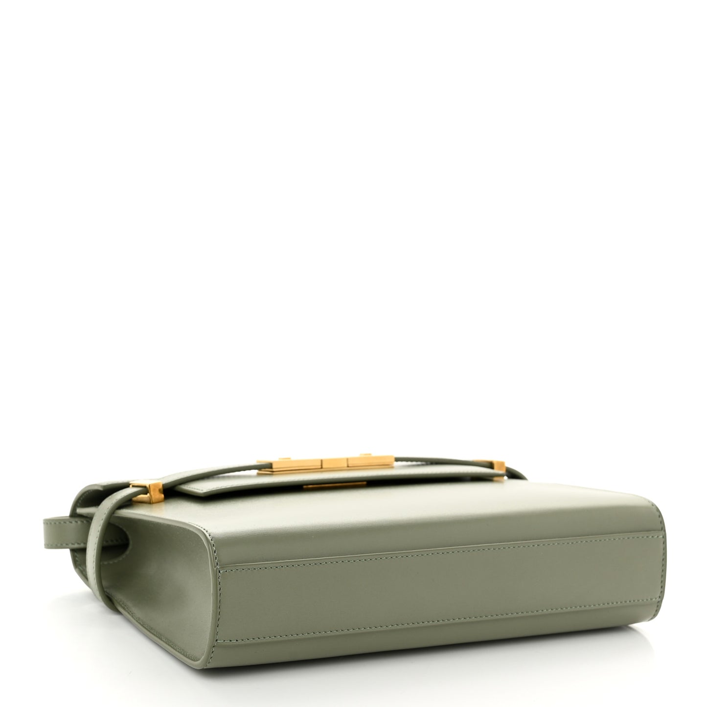 Smooth Calfskin Small Manhattan Shoulder Bag Light Green