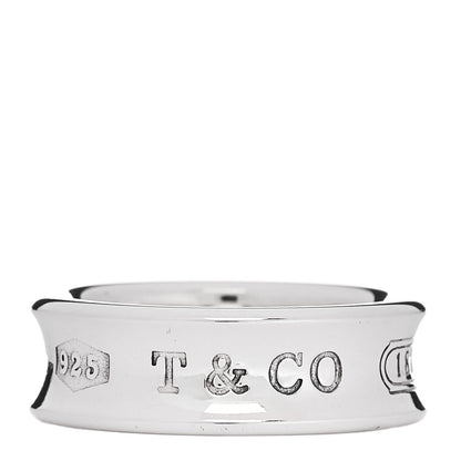 Tiffany Sterling Silver 1837 Band Ring 54 7 1 of 5
