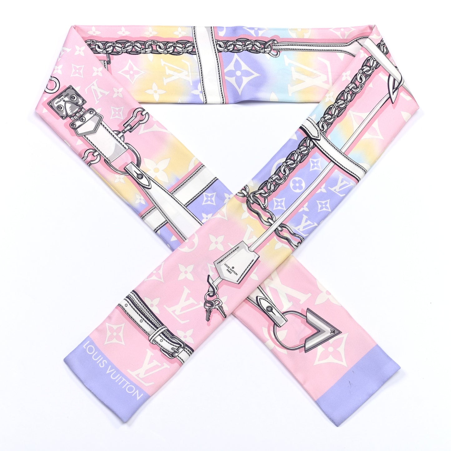 Silk Monogram Escale Confidential Bandeau Pink