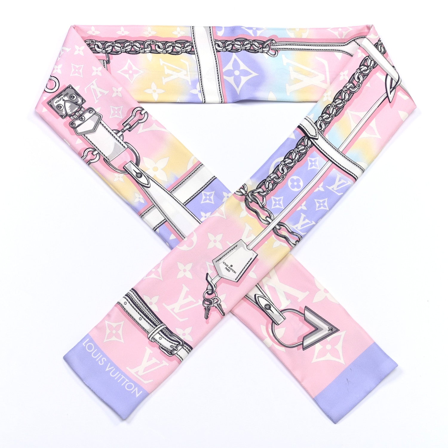 Louis Vuitton Silk Monogram Escale Confidential Bandeau Pink 2 of 6