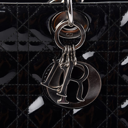 Christian Dior Patent Cannage Large Lady Dior Black 9 of 15