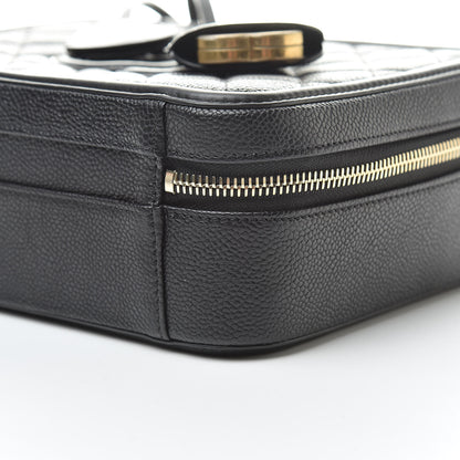 Chanel Caviar Quilted Medium CC Filigree Vanity Case Black 10 of 12