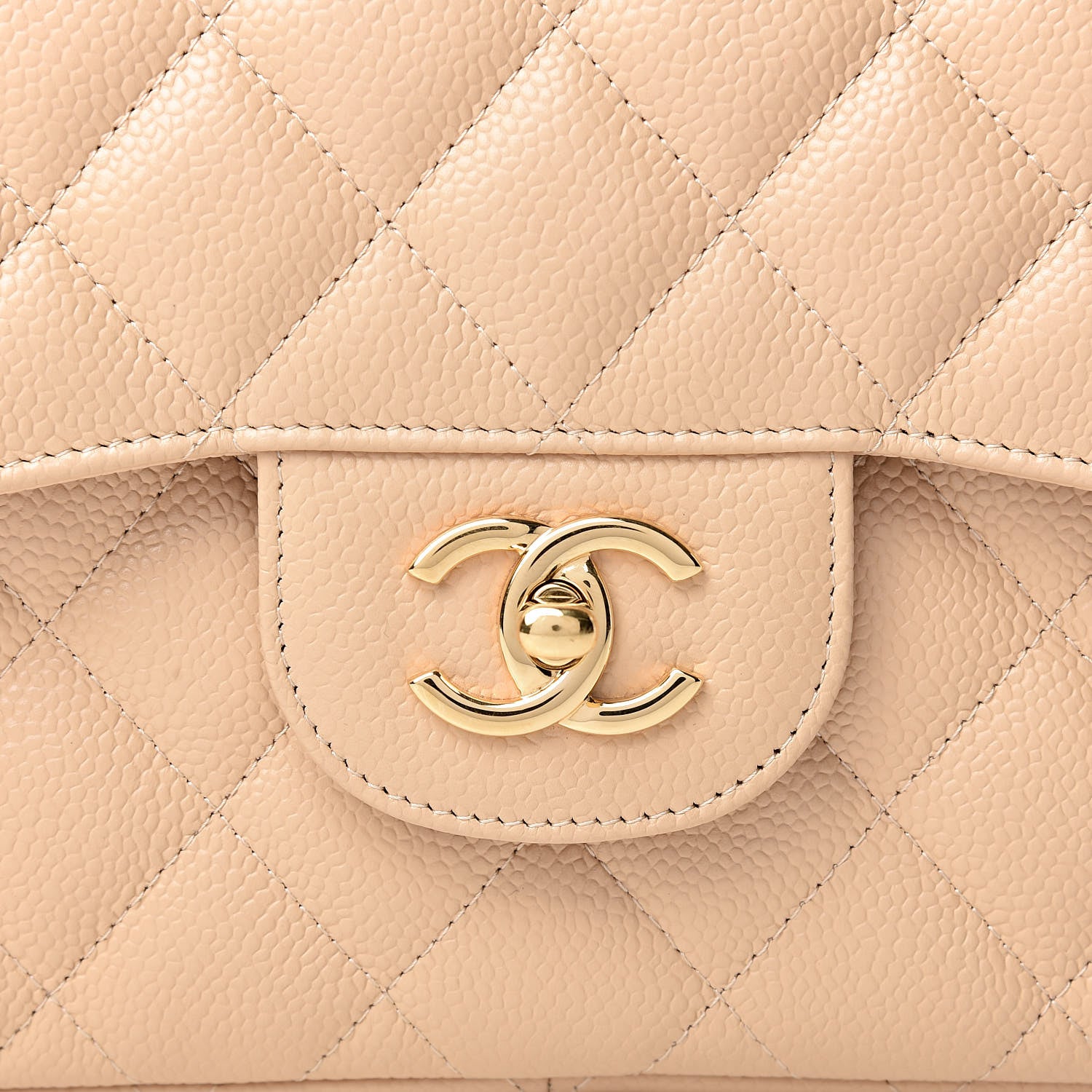 Chanel Caviar Quilted Jumbo Double Flap Beige Clair 10 of 10