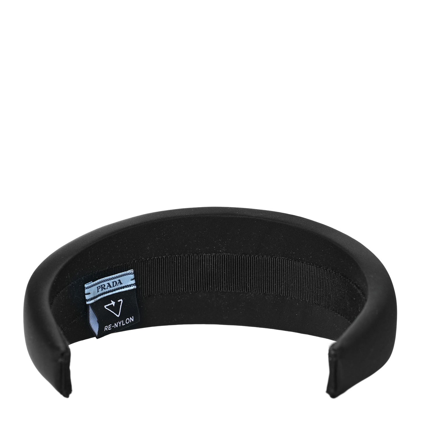 Re-Nylon Metal Triangle Logo Headband Black