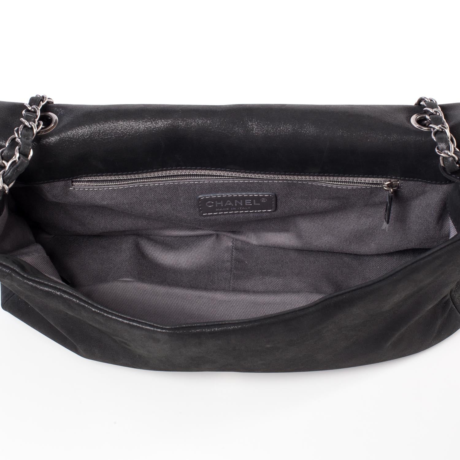 Chanel Iridescent Calfskin Glint Flap Black 9 of 10