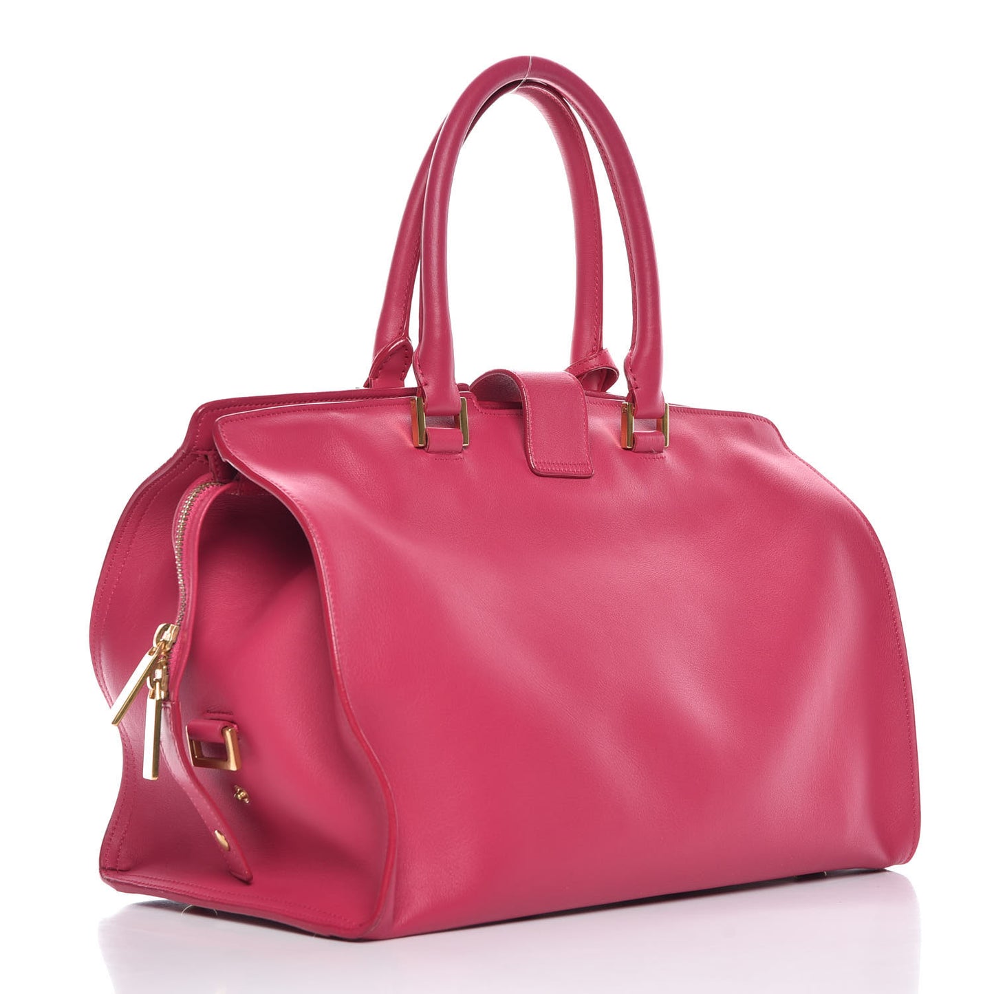 Calfskin Medium Classic Y Cabas Fuchsia