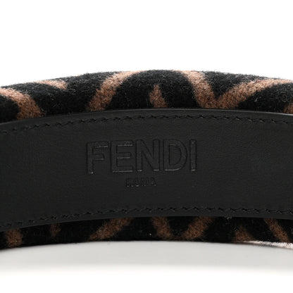 Fendi Wool Cashmere FF Logo Headband Tobacco 3 of 5