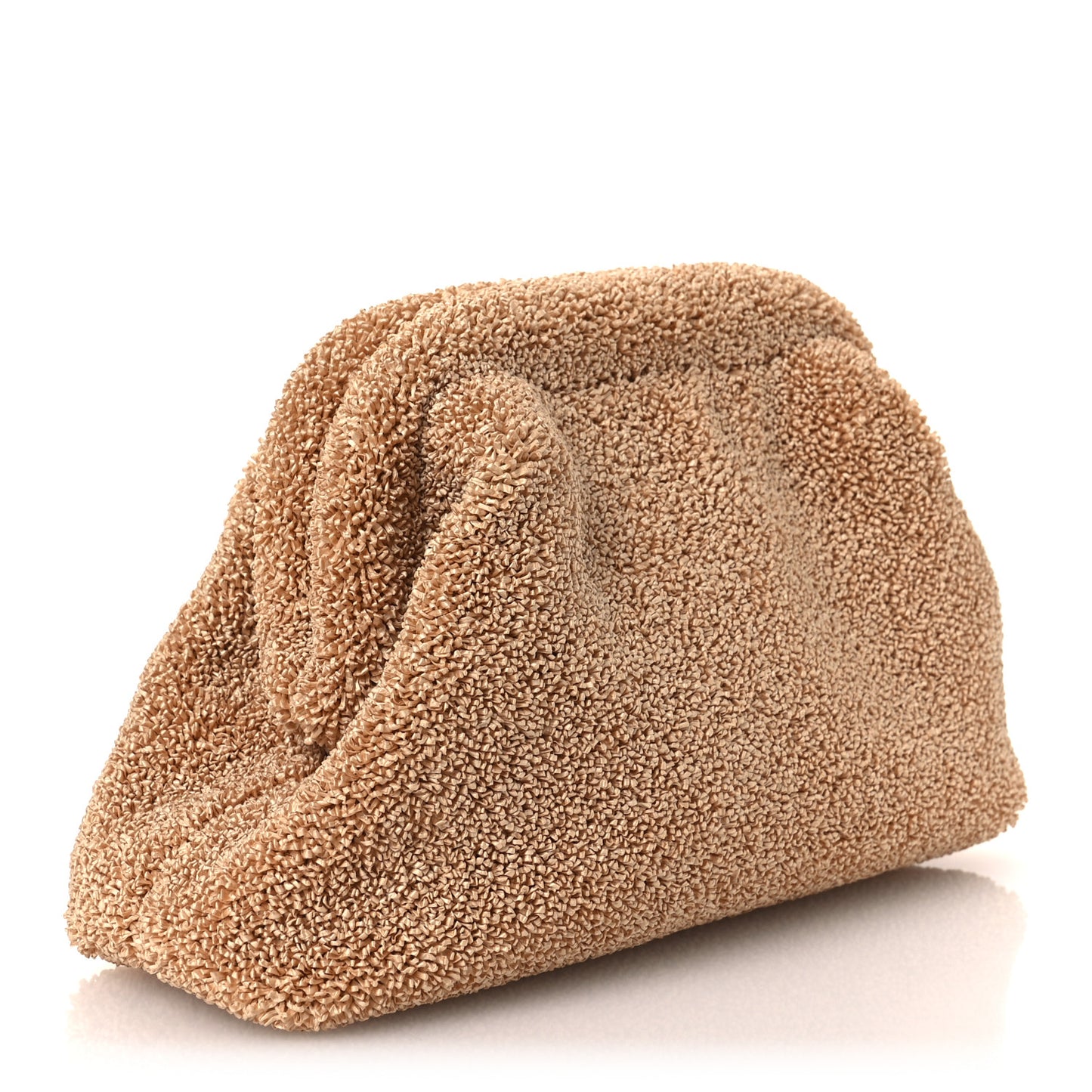 Textured Fabric Mira Clutch Natural
