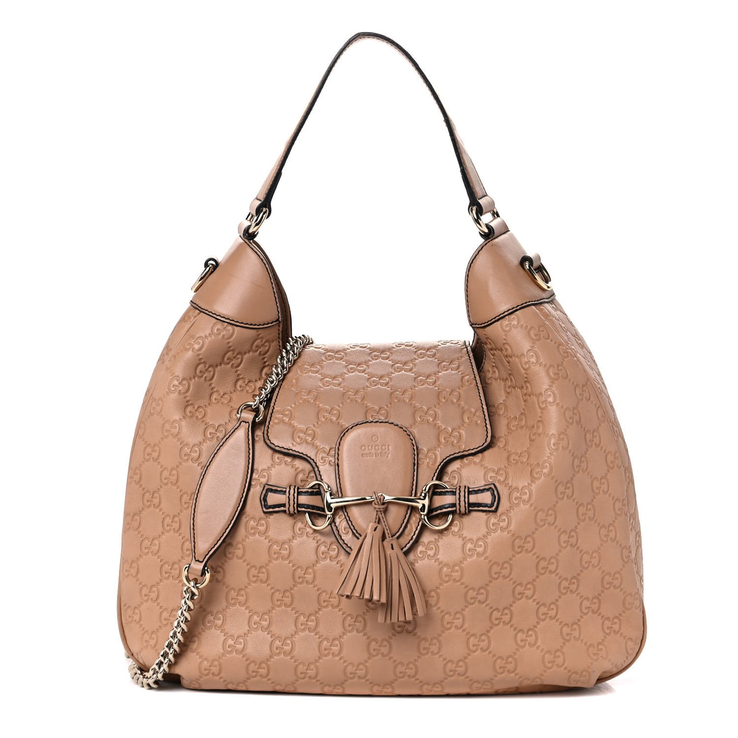 Soft Guccissima Medium Emily Hobo Camelia