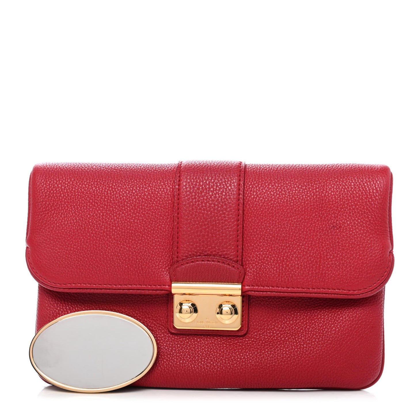 Calfskin Sofia Coppola Slim Clutch MM Cherry