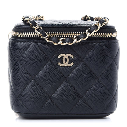 Chanel Caviar Quilted Mini Vanity Case With Chain Black 1 of 9
