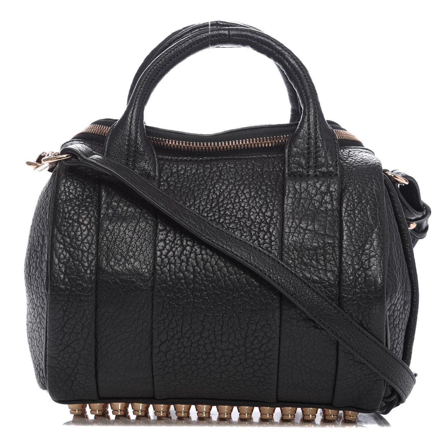 Pebbled Lambskin Rockie Black Rose Gold Hardware