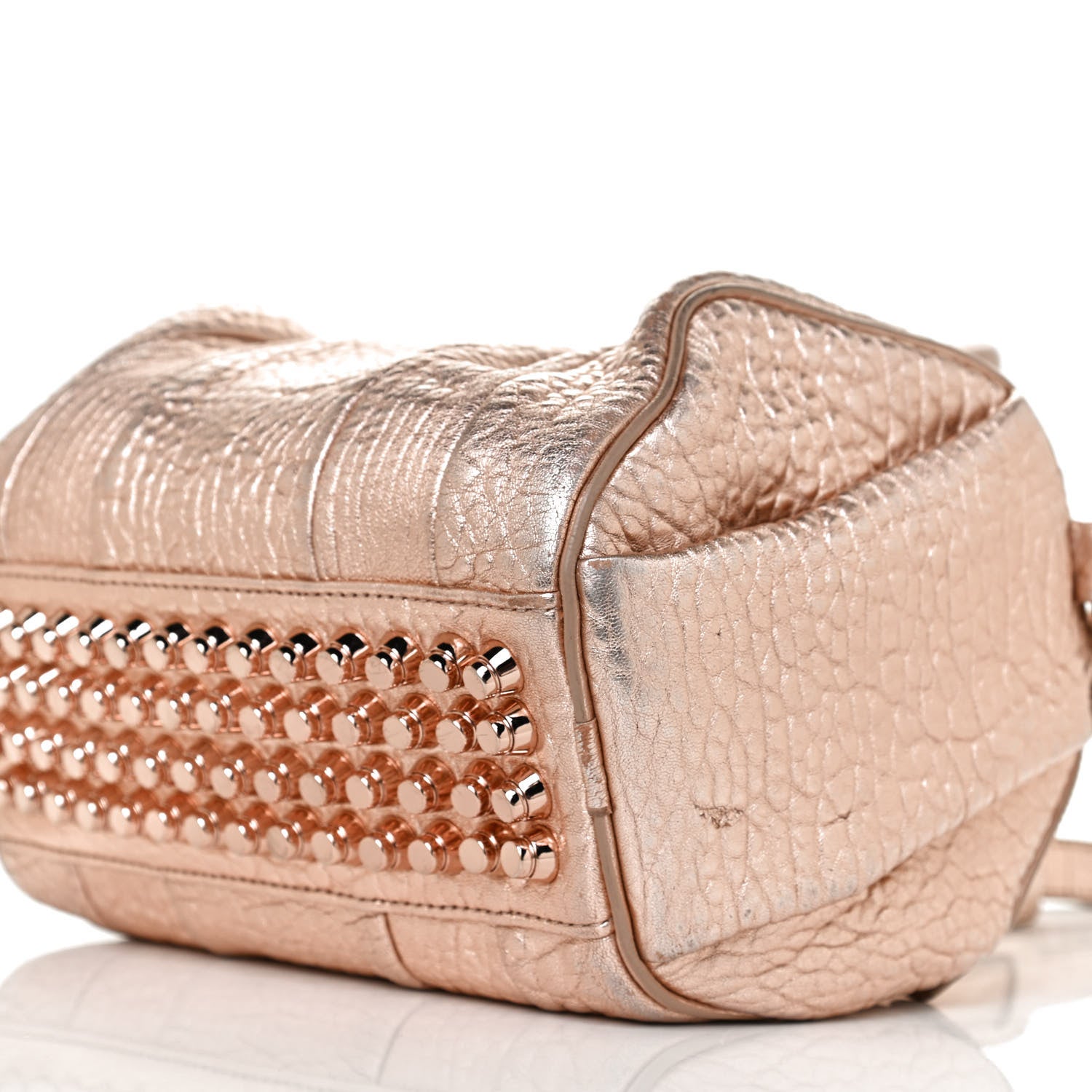 Alexander Wang Metallic Pebbled Lambskin Rockie Rose Gold Hardware 9 of 11