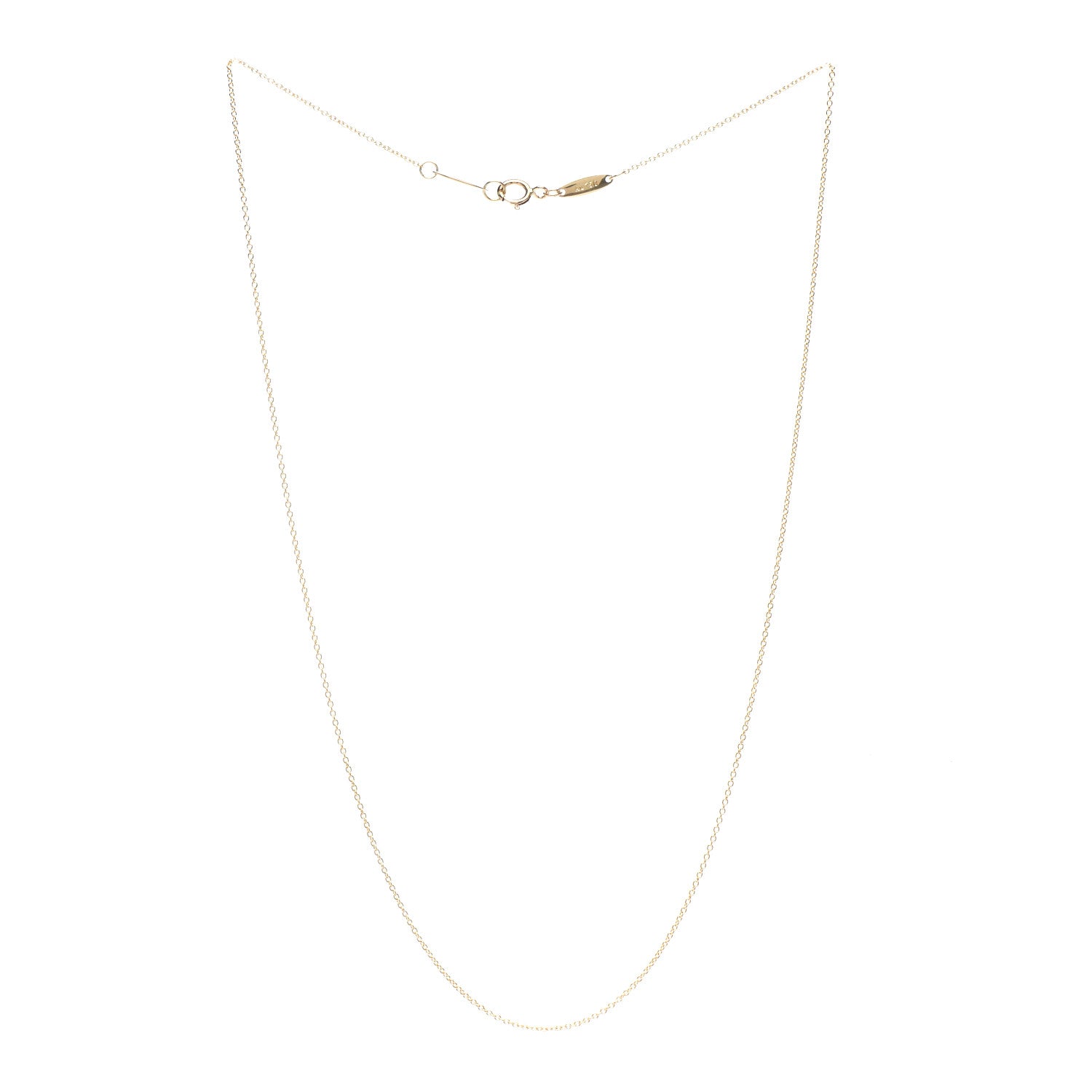 Tiffany 18K Yellow Gold Chain Necklace 16" 3 of 7