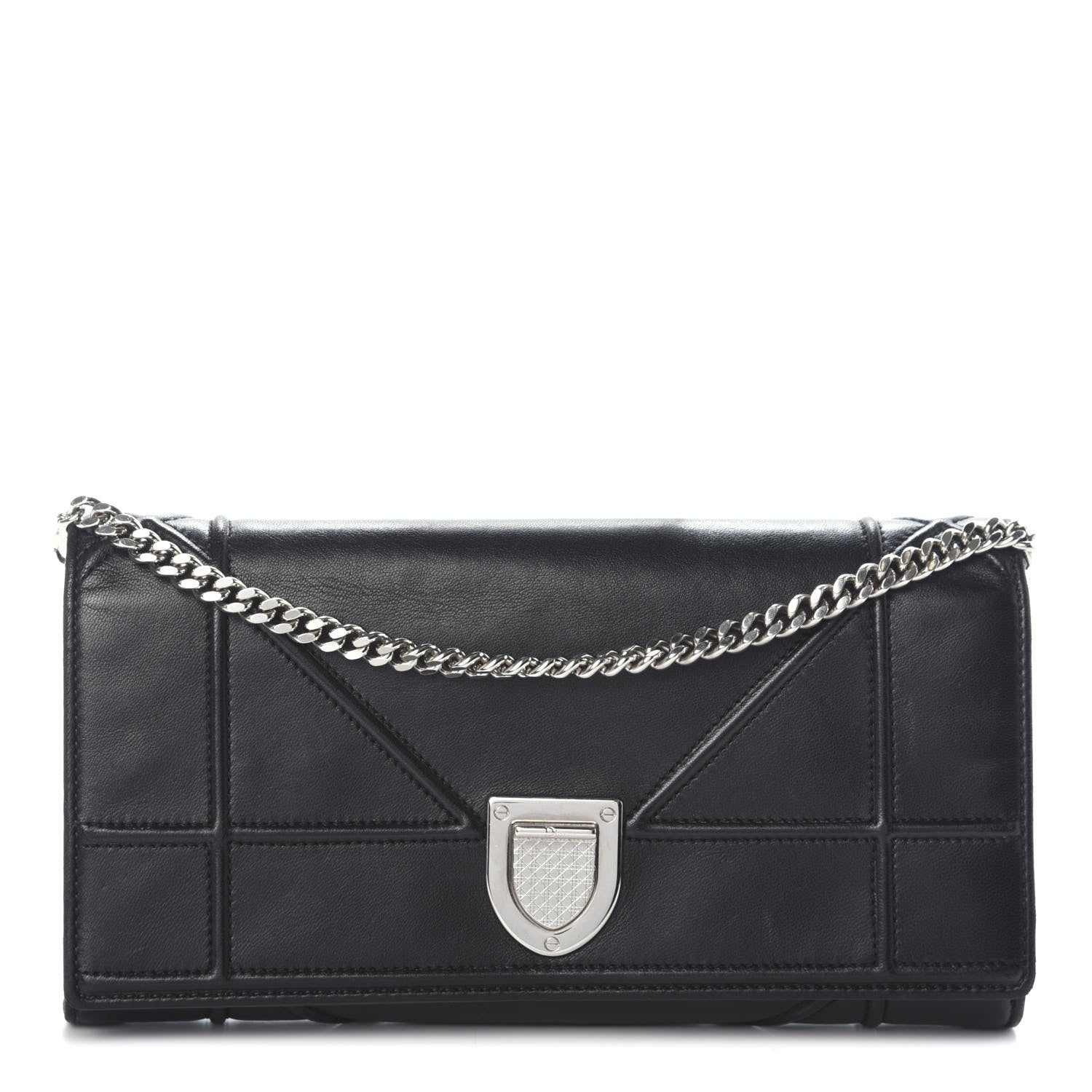 Christian Dior Lambskin Diorama Croisiere Chain Wallet Black 1 of 9