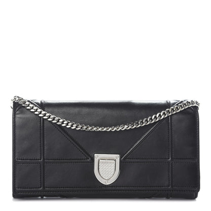 Christian Dior Lambskin Diorama Croisiere Chain Wallet Black 1 of 9