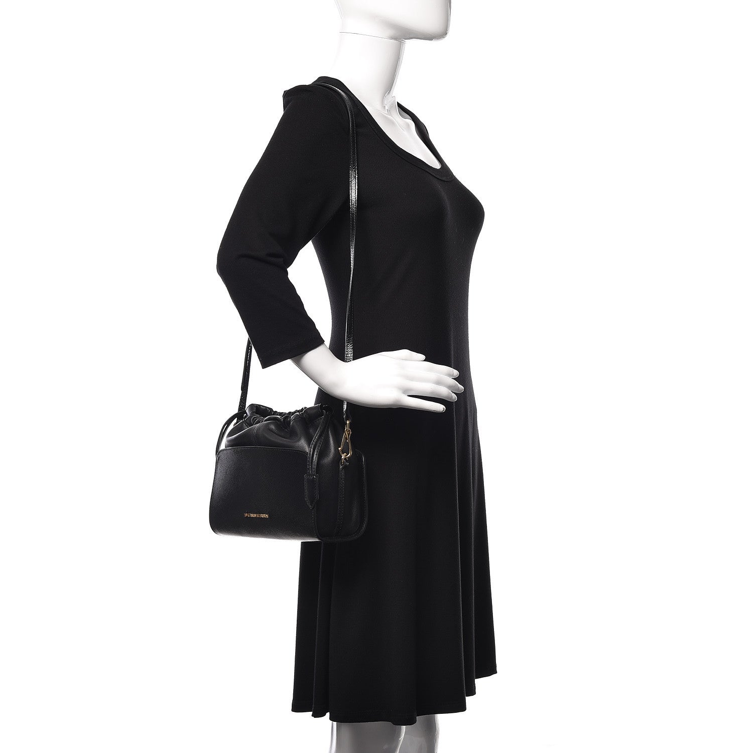 Burberry Patent Grained Calfskin Little Crush Black 2 of 8