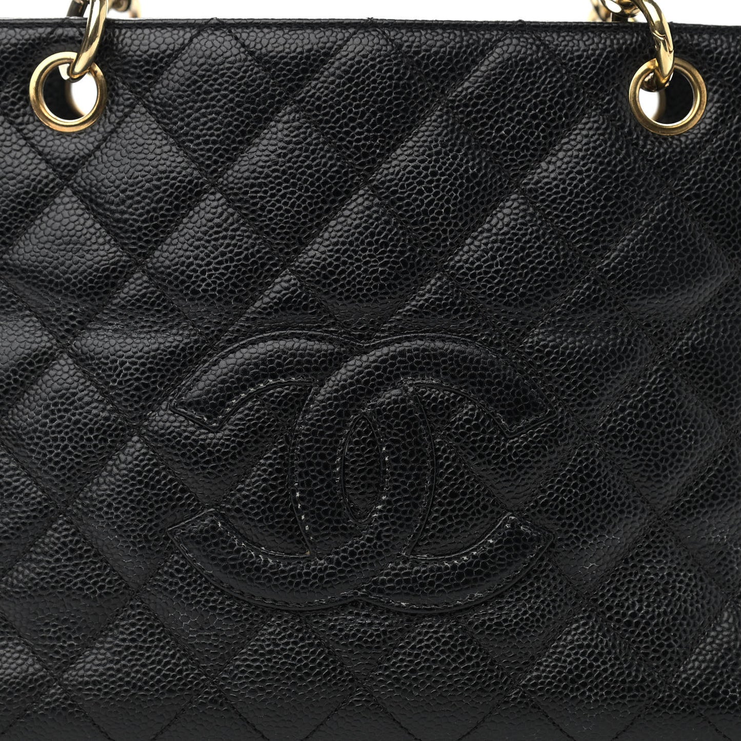 Caviar Quilted Petit Timeless Tote PTT Black