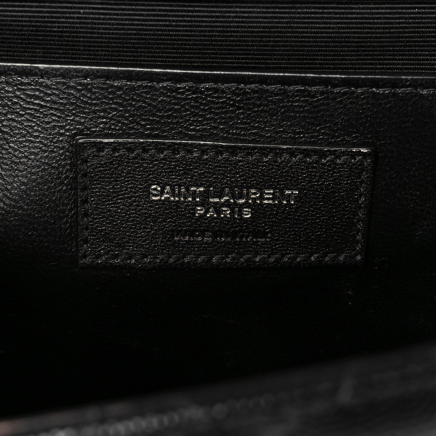 Grain De Poudre Textured Mixed Matelasse Triquilt Medium Monogram Satchel Black