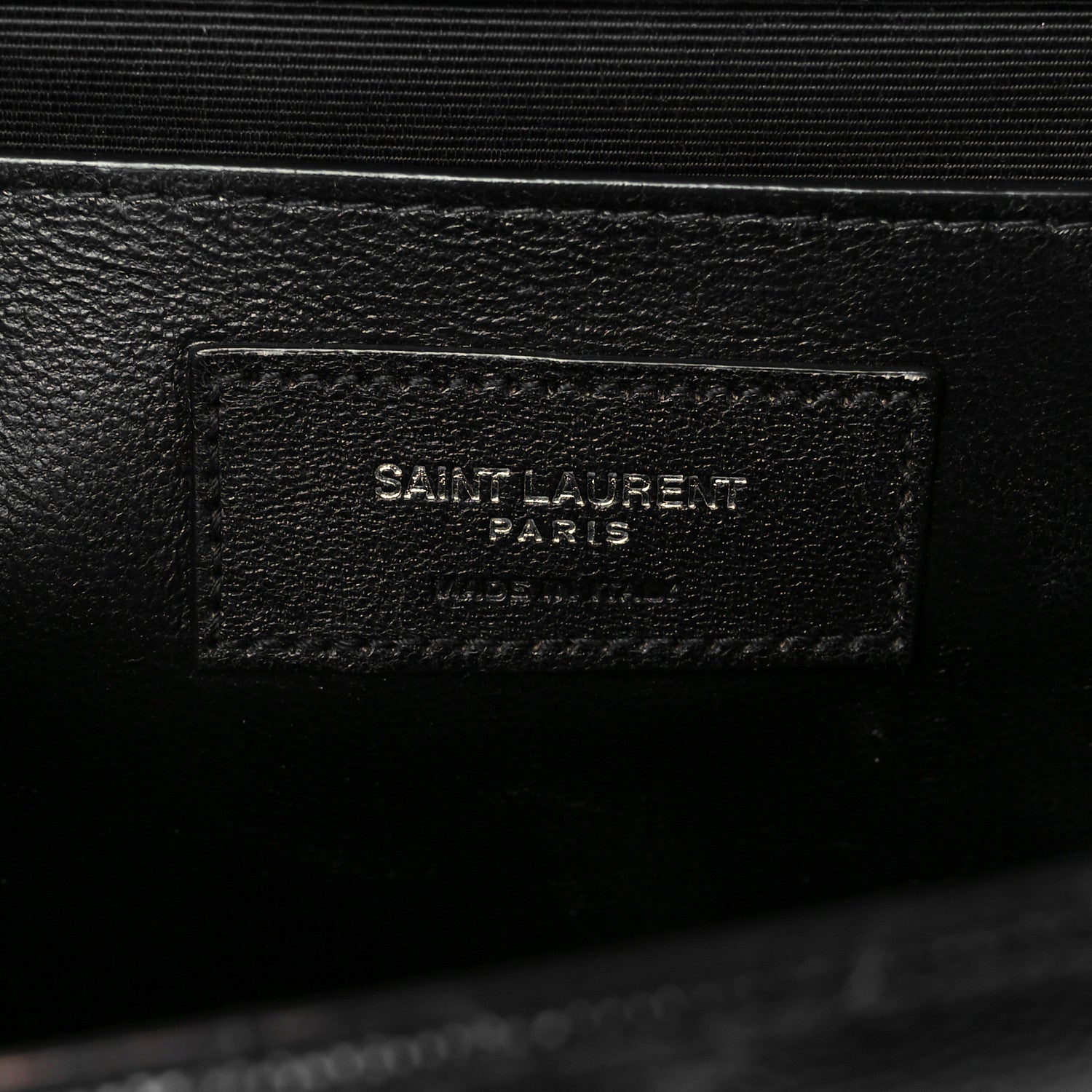 Saint Laurent Grain De Poudre Textured Mixed Matelasse Triquilt Medium Monogram Satchel Black 7 of 11