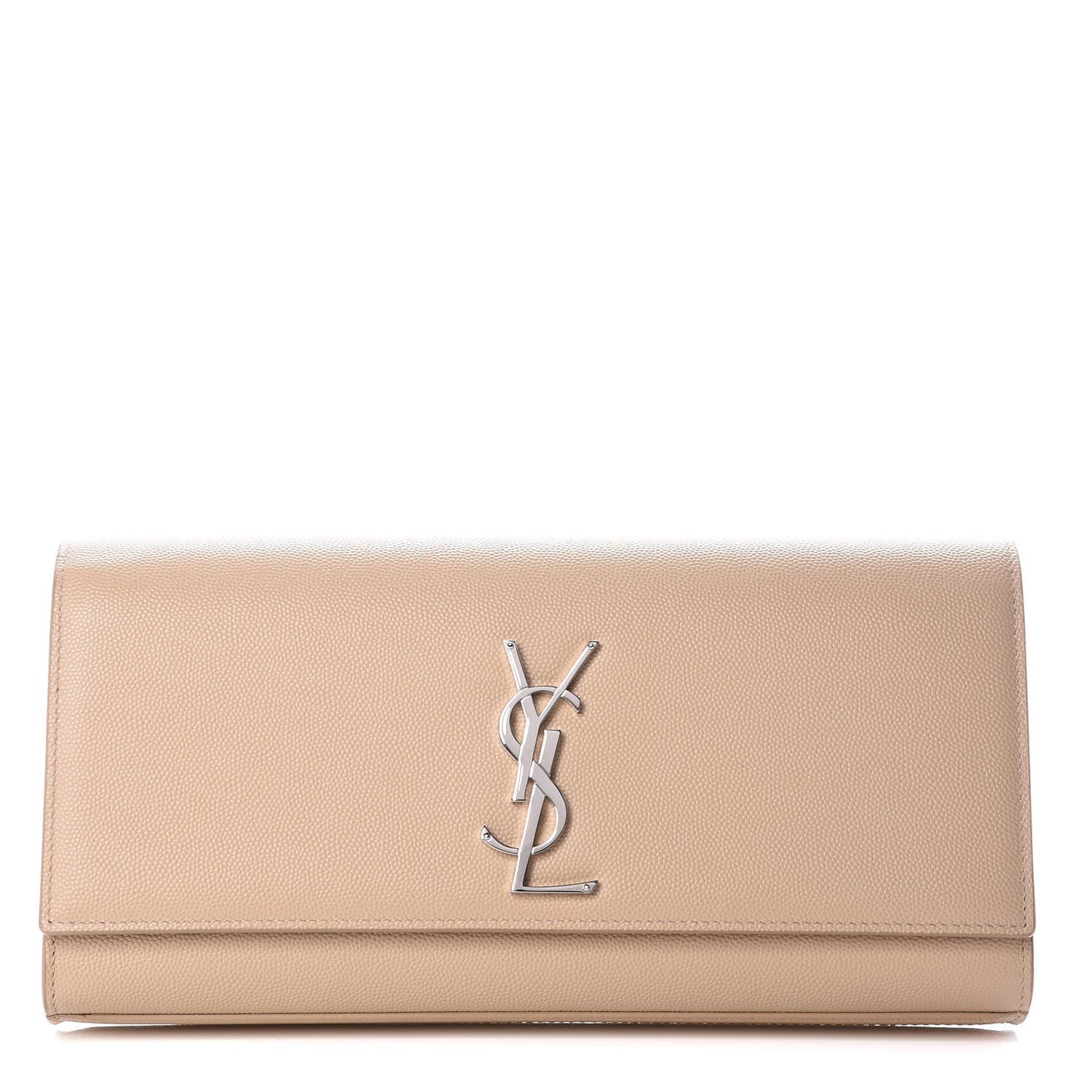 Grain De Poudre Classic Monogram Cassandre Clutch Nude Powder