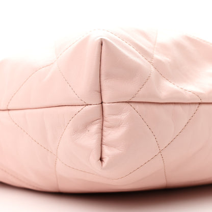 Chanel Shiny Calfskin Quilted Small Chanel 22 Rose 10 of 11