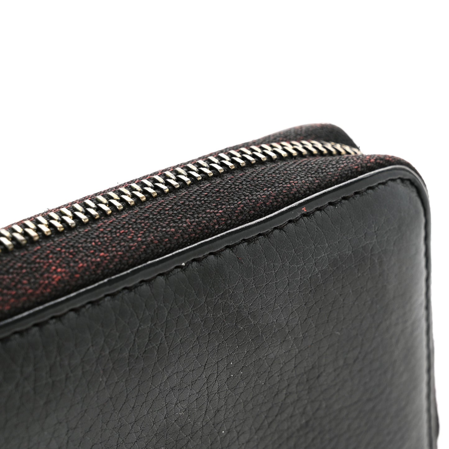Pebbled Calfskin Soho Zip Around Wallet Black