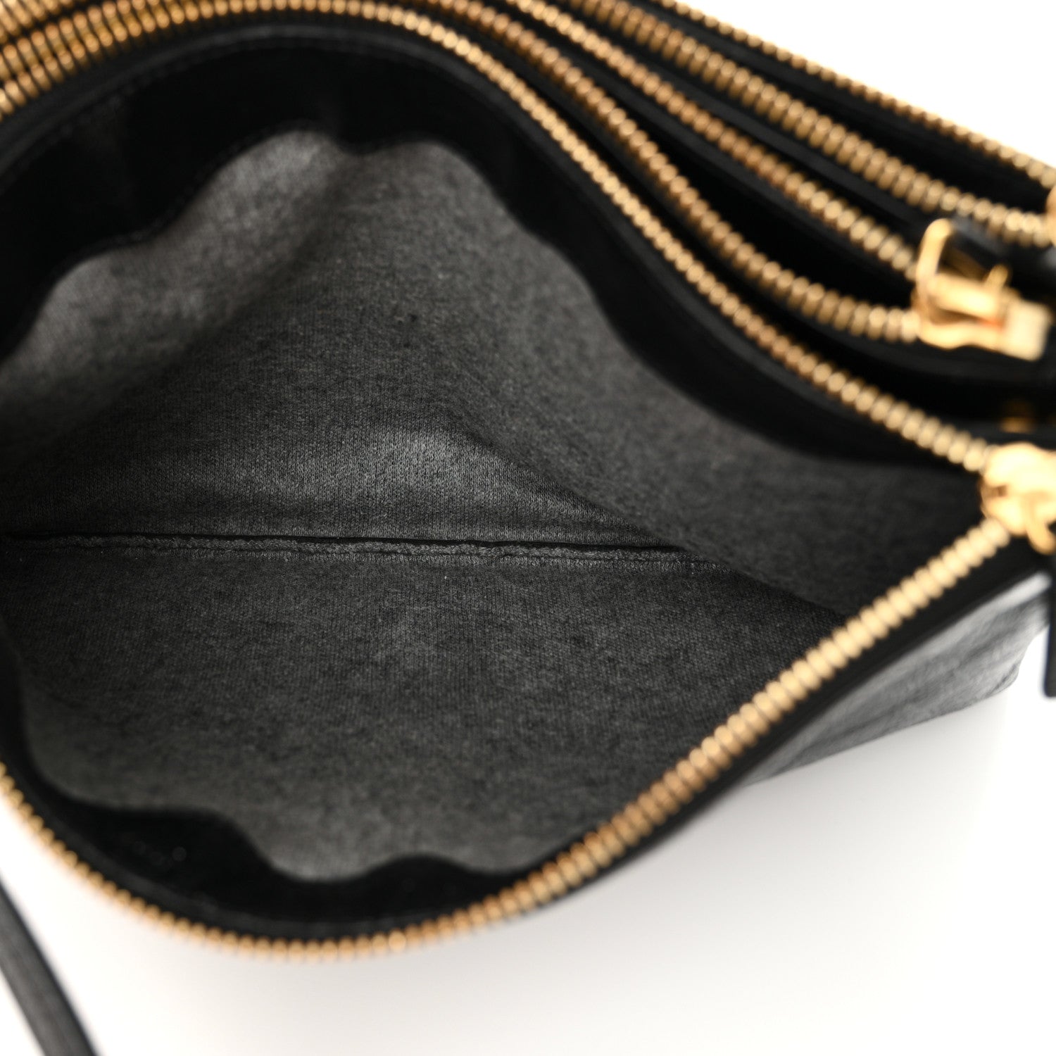 Celine Shiny Goatskin Large Trio Crossbody Bag Black 7 of 13
