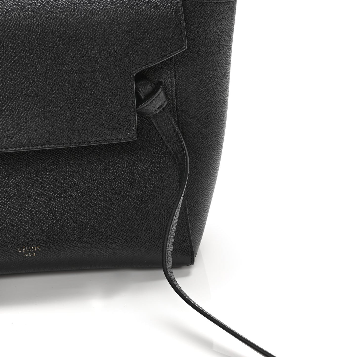 Grained Calfskin Mini Belt Bag Black