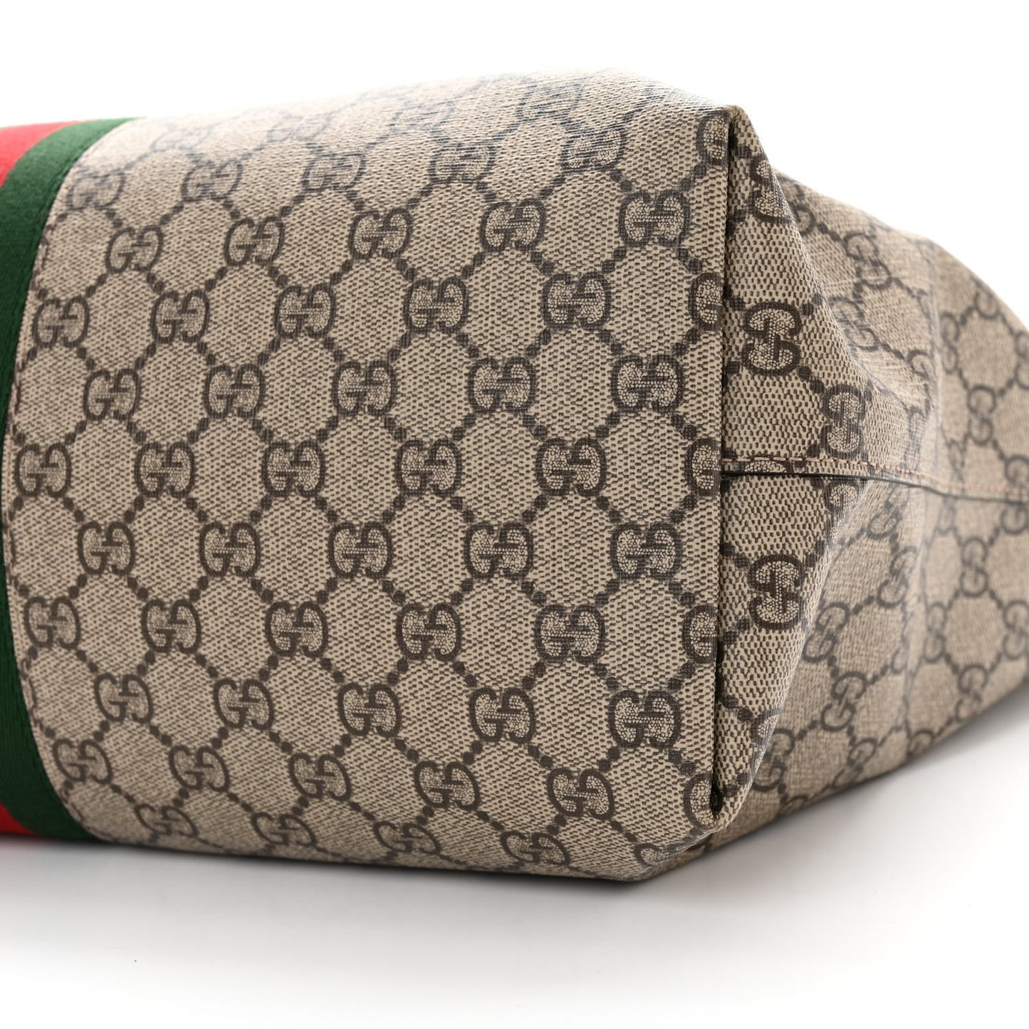 GG Supreme Monogram Medium Ophidia Shopping Tote Brown