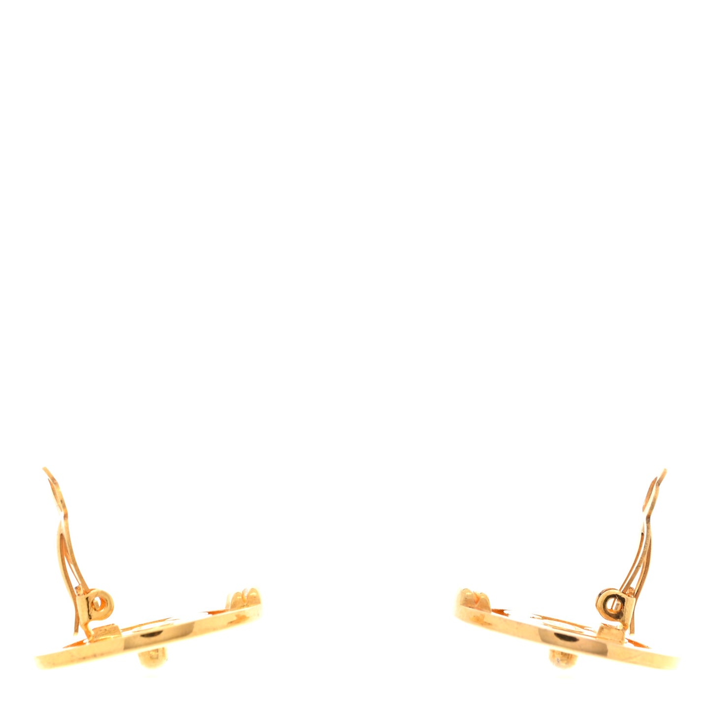 CC Turnlock Large Clip On Earrings Gold