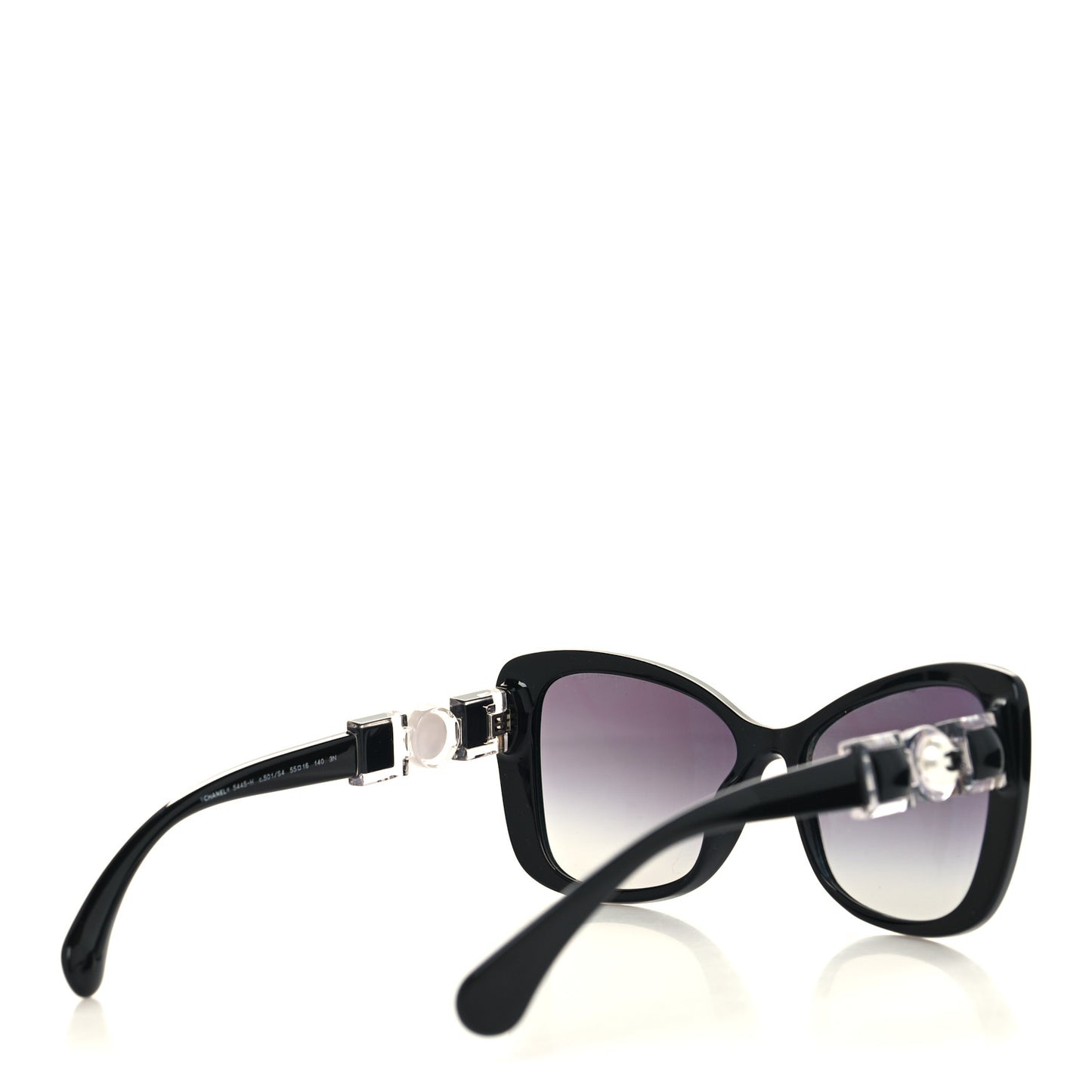 Acetate Pearl Butterfly Sunglasses 5445-H Black