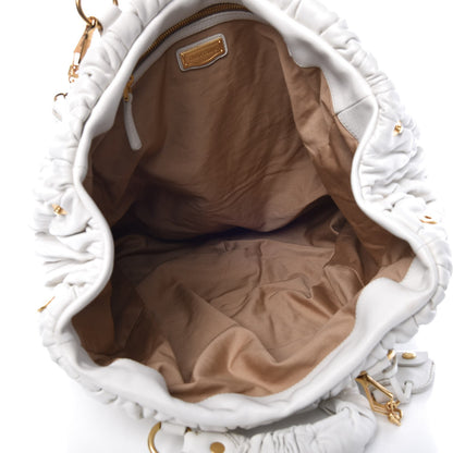 Miu Miu Nappa Matelasse Shopping Tote Bianco 6 of 10