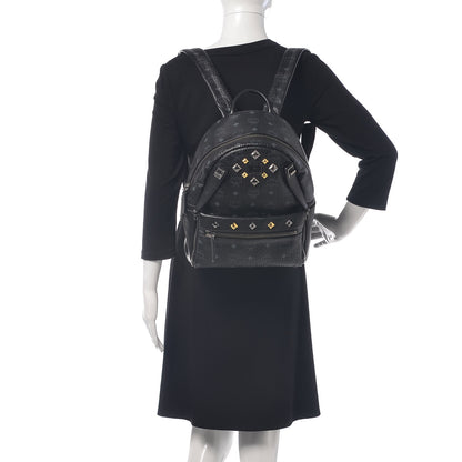 MCM Visetos Studded Small Dual Stark Backpack Black 2 of 11