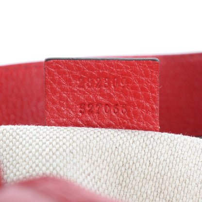 Gucci Pebbled Calfskin Medium Soho Shoulder Bag Red 7 of 7