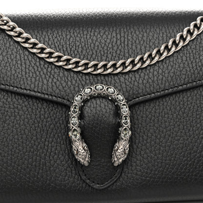 Gucci Calfskin Mini Dionysus Chain Wallet Black 7 of 9