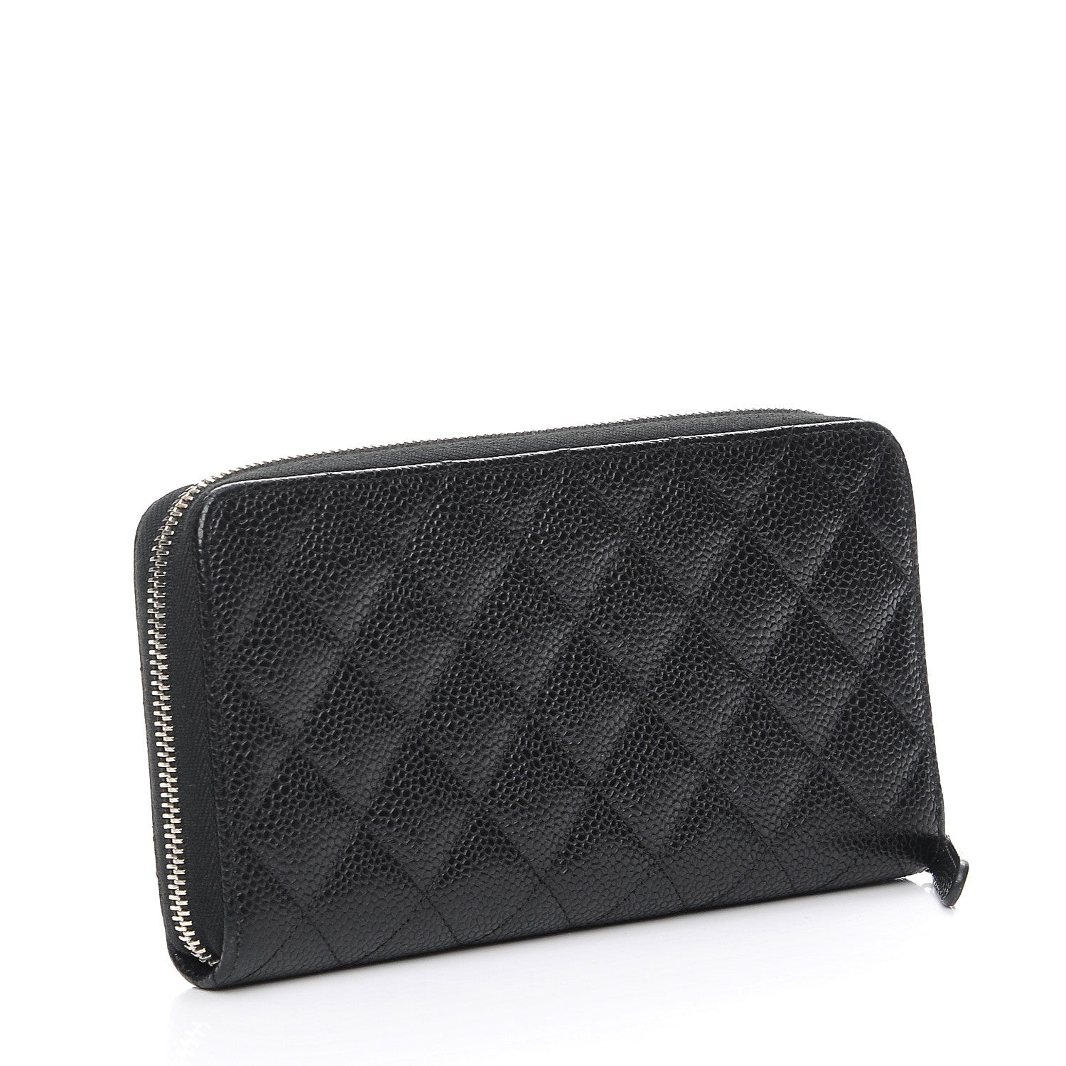 Chanel Caviar Quilted Large Gusset Zip Around Wallet Black 3 of 8