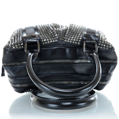Burberry Prorsum Leather Studded Knight Satchel Black 6 of 10