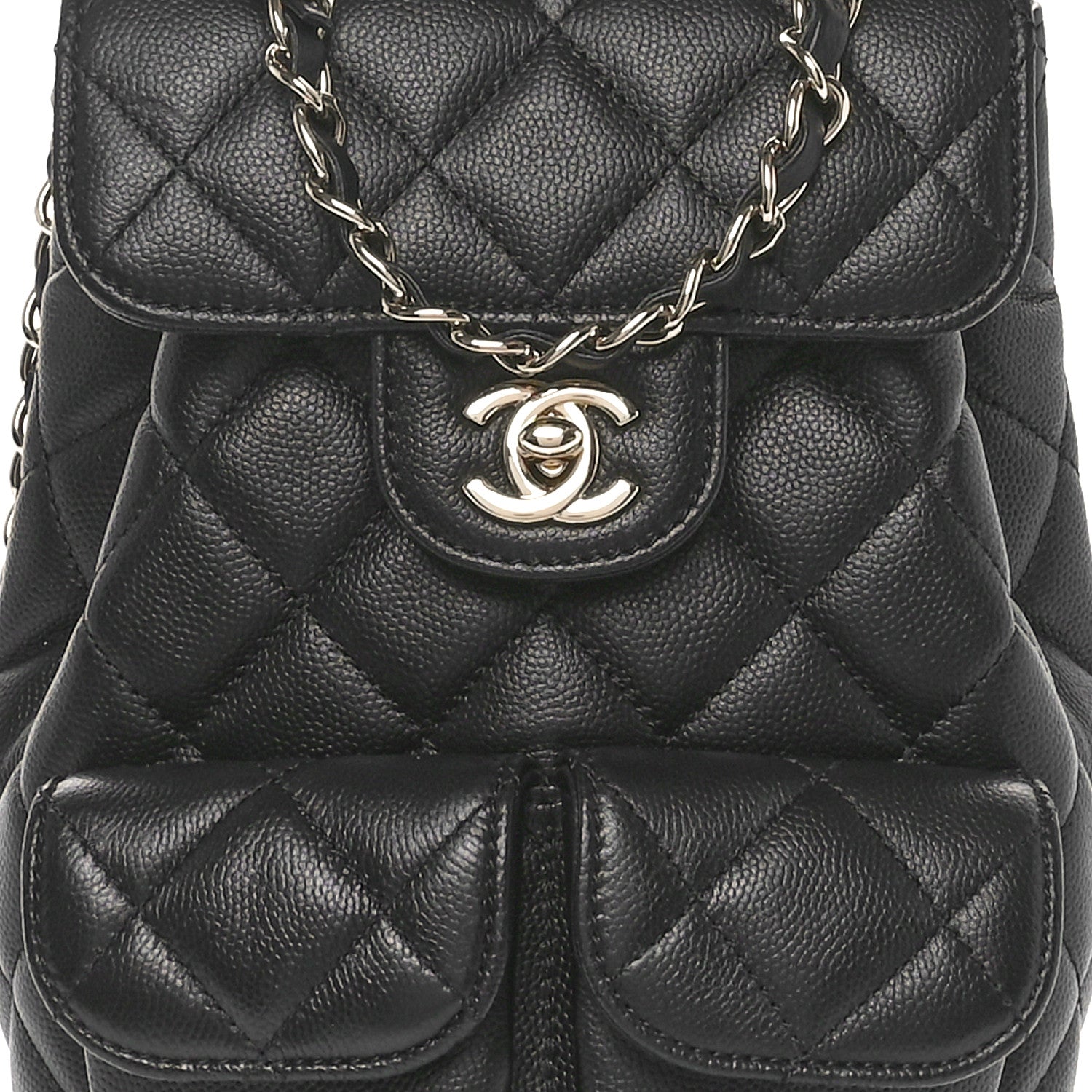 Chanel Caviar Quilted Pockets Backpack Black 7 of 9