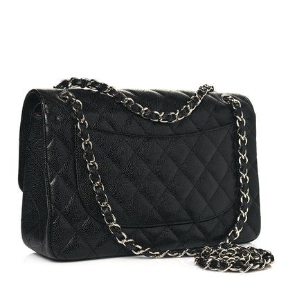 Chanel Caviar Quilted Jumbo Double Flap Black 4 of 17